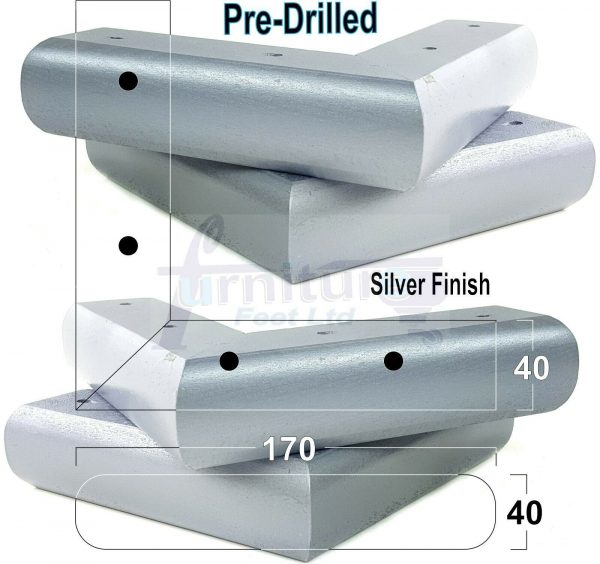 4x Corner Settee Legs 40mm High Chair Furniture Replacement Feet (Pre-Drilled) - Image 33