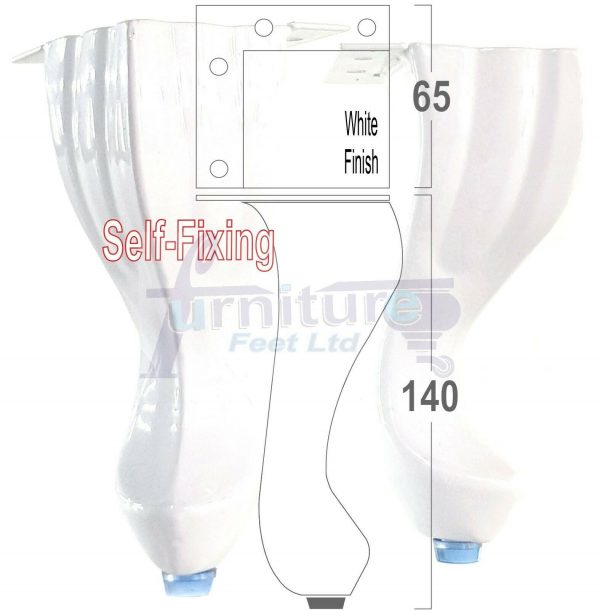 4x METAL FURNITURE LEGS 140mm HIGH SELF-FIXING FEET FOR SOFA CHAIR CABINETS BED - Image 15