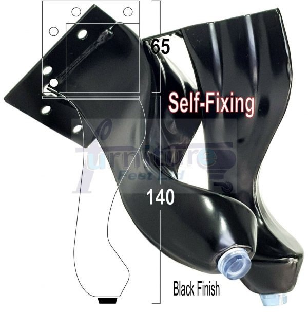 4x METAL FURNITURE LEGS 140mm HIGH SELF-FIXING FEET FOR SOFA CHAIR CABINETS BED - Image 16