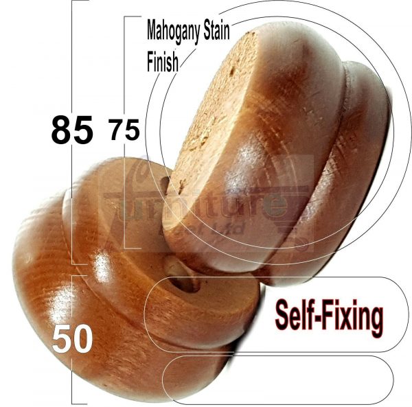 4x SOLID WOODEN FURNITURE LEGS CHAIR REPLACEMENT BUN FEET 50mm HIGH Self-Fixing - Image 25