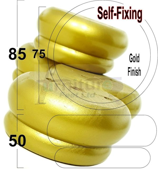 4x SOLID WOODEN FURNITURE LEGS CHAIR REPLACEMENT BUN FEET 50mm HIGH Self-Fixing - Image 21