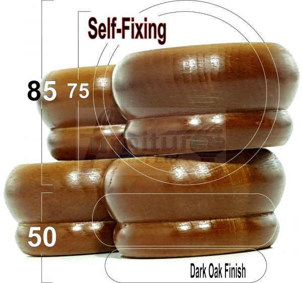 4x SOLID WOODEN FURNITURE LEGS CHAIR REPLACEMENT BUN FEET 50mm HIGH Self-Fixing - Image 18