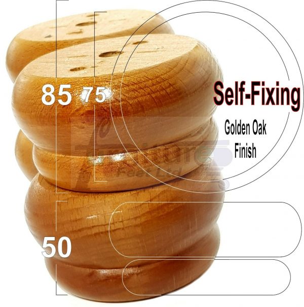 4x SOLID WOODEN FURNITURE LEGS CHAIR REPLACEMENT BUN FEET 50mm HIGH Self-Fixing - Image 22