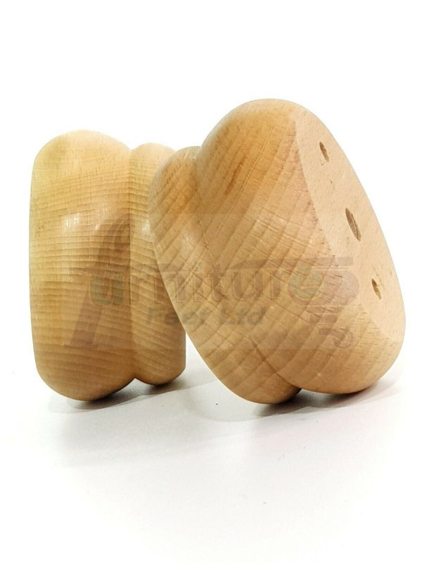 4x SOLID WOODEN FURNITURE LEGS CHAIR REPLACEMENT BUN FEET 50mm HIGH Self-Fixing - Image 27