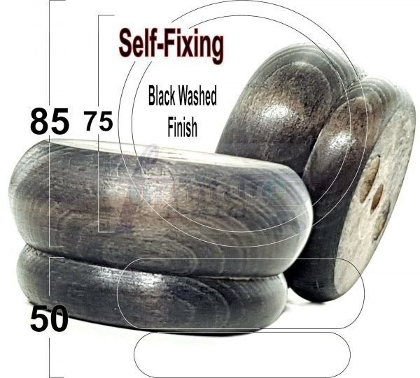 4x SOLID WOODEN FURNITURE LEGS CHAIR REPLACEMENT BUN FEET 50mm HIGH Self-Fixing - Image 17