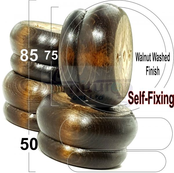 4x SOLID WOODEN FURNITURE LEGS CHAIR REPLACEMENT BUN FEET 50mm HIGH Self-Fixing - Image 20
