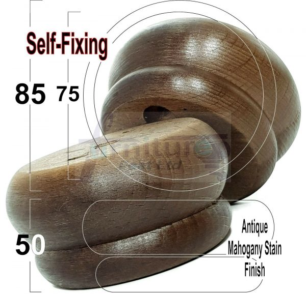 4x SOLID WOODEN FURNITURE LEGS CHAIR REPLACEMENT BUN FEET 50mm HIGH Self-Fixing - Image 32
