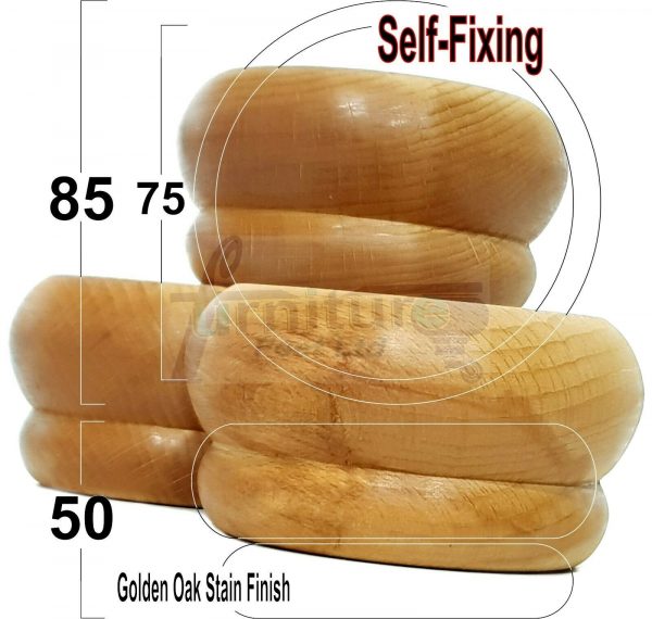 4x SOLID WOODEN FURNITURE LEGS CHAIR REPLACEMENT BUN FEET 50mm HIGH Self-Fixing - Image 23