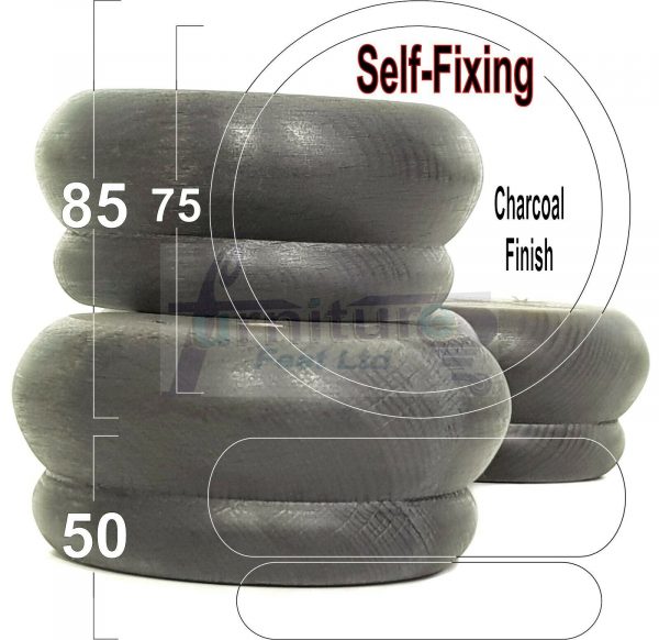 4x SOLID WOODEN FURNITURE LEGS CHAIR REPLACEMENT BUN FEET 50mm HIGH Self-Fixing - Image 33