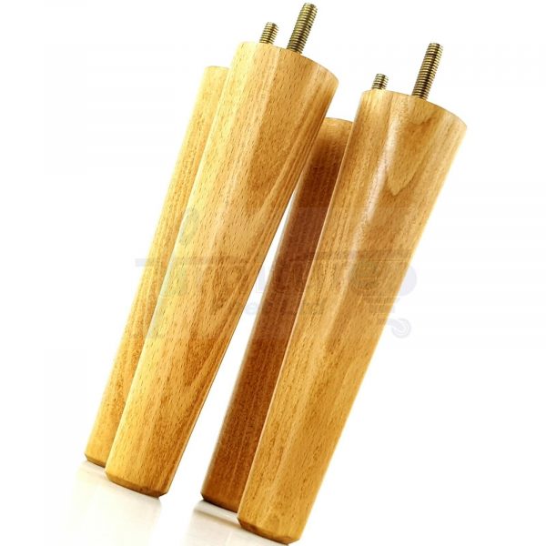 4x WOOD REPLACEMENT FURNITURE CHAIR LEG M8(8mm) TAPERED SETTEE FEET 200mm HIGH - Image 30