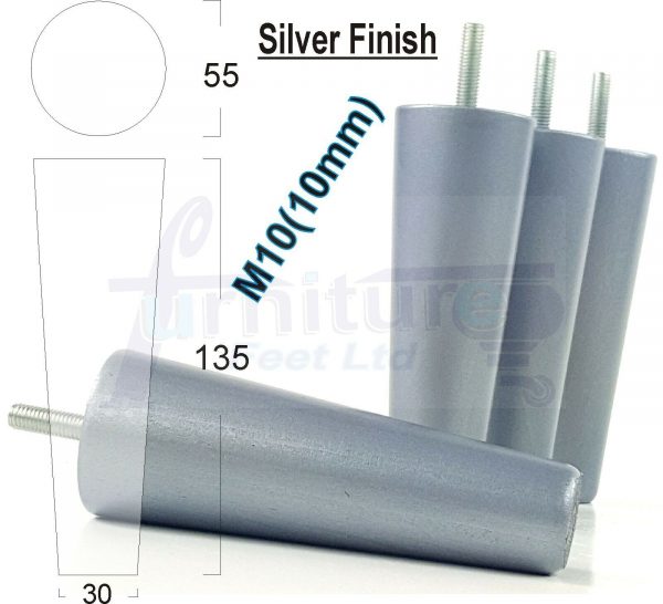 4x WOOD REPLACEMENT FURNITURE CHAIR LEGS M10(10mm) SOFA - SETTEE FEET 135mm HIGH - Image 32