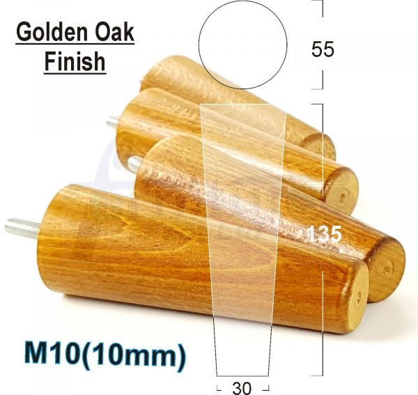 4x WOOD REPLACEMENT FURNITURE CHAIR LEGS M10(10mm) SOFA - SETTEE FEET 135mm HIGH - Image 23
