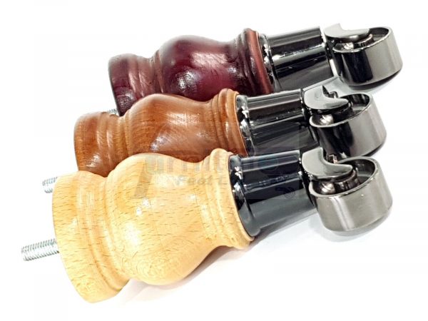 4 Castor Wood Furniture Sofa Legs M8 Replacment Chairs Settees Feet 140mm High - Image 5