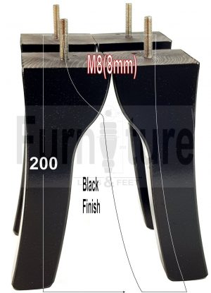 4 Replacement Legs Solid Wood Settee Furniture Feet 200mm High Sofa Chair Bed M8