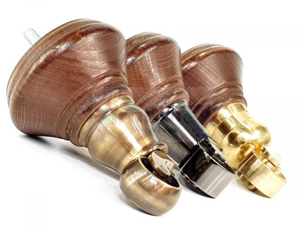4 Wooden Furniture Sofa Legs M8(8mm) Replacment Chair Feet & Castors 120mm HIGH - Image 3