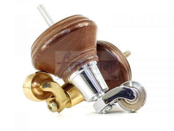 4 Wooden Furniture Sofa Legs M8(8mm) Replacment Chair Feet & Castors 120mm HIGH - Image 7