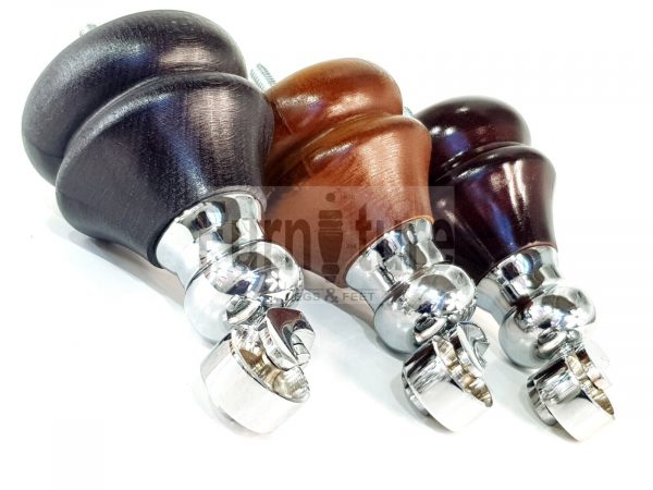 4x Chrome Castor Leg Wood Replacement Furniture Feet Chairs Settee Sofa 150mm M8 - Image 7