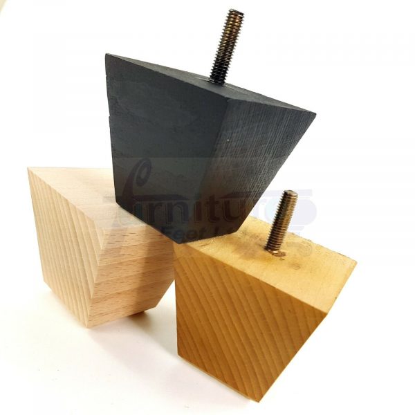 4x REPLACEMENT WOOD FURNITURE SOFA LEGS M10(10mm) CHAIR - SETTEE FEET 65mm HIGH - Image 7