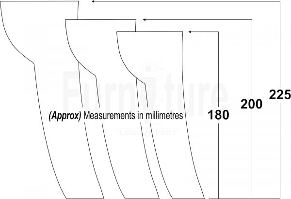4x Solid Wood Furniture Feet Settee Legs 180mm - 225mm High Sofa Chair Bed M8 - Image 3