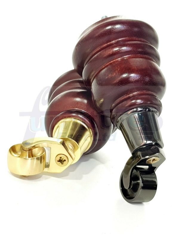 4x TURNED WOODEN CASTOR LEGS 165mm High CHAIR REPLACEMENT FURNITURE FEET M8(8mm) - Image 7