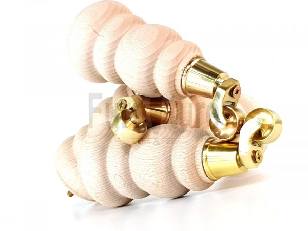 4x Turned Wood Furniture Castor Leg M8 Replacement Feet Chairs Settee Sofa 200mm - Image 6