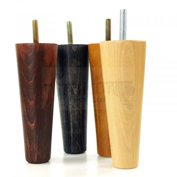 4x WOOD REPLACEMENT FURNITURE CHAIR LEGS M8(8mm) SOFA - SETTEE FEET 135mm HIGH - Image 5