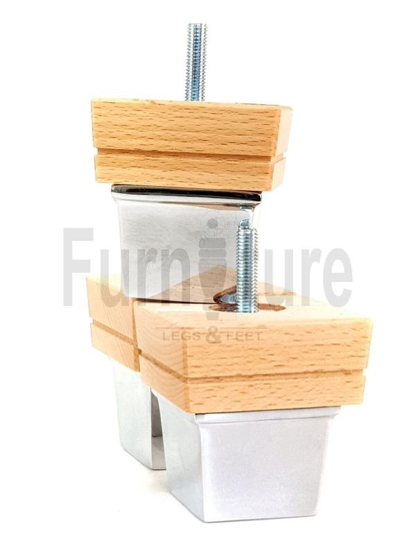 4x Wood Furniture Sofa Leg M8 Replacement Chair, Settee Feet & Slipper Cup 75mm - Image 11