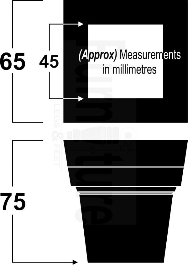 4x Wood Furniture Sofa Leg M8 Replacement Chair, Settee Feet & Slipper Cup 75mm - Image 3