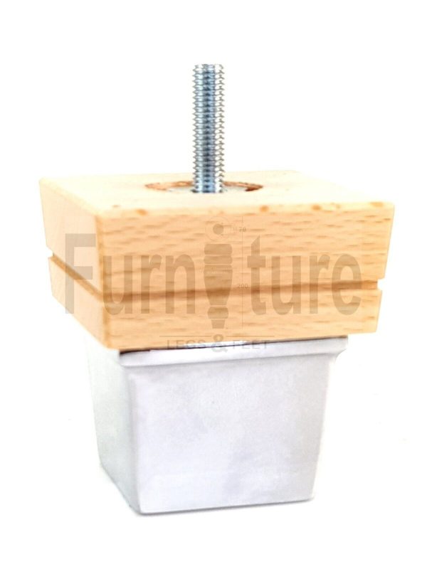 4x Wood Furniture Sofa Leg M8 Replacement Chair, Settee Feet & Slipper Cup 75mm - Image 5