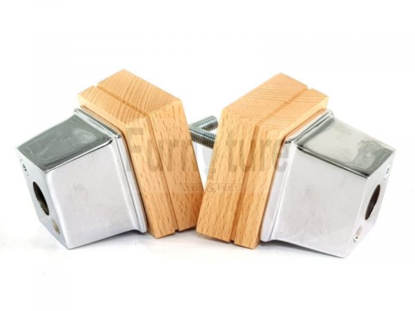 4x Wood Furniture Sofa Leg M8 Replacement Chair, Settee Feet & Slipper Cup 75mm - Image 6