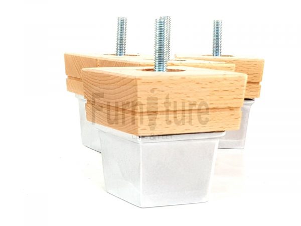 4x Wood Furniture Sofa Leg M8 Replacement Chair, Settee Feet & Slipper Cup 75mm - Image 7