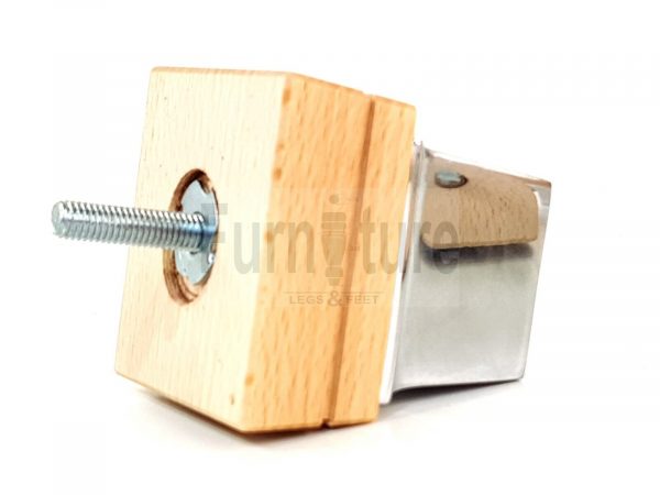 4x Wood Furniture Sofa Leg M8 Replacement Chair, Settee Feet & Slipper Cup 75mm - Image 9