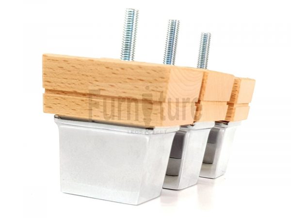4x Wood Furniture Sofa Leg M8 Replacement Chair, Settee Feet & Slipper Cup 75mm - Image 10