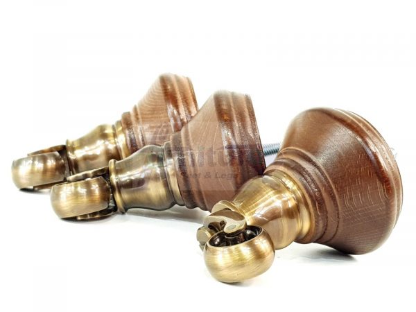 4 Wooden Furniture Sofa Legs M8(8mm) Replacment Chair Feet & Castors 120mm HIGH - Image 20