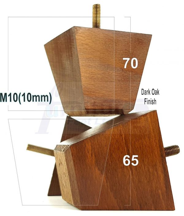 4x REPLACEMENT WOOD FURNITURE SOFA LEGS M10(10mm) CHAIR - SETTEE FEET 65mm HIGH - Image 17