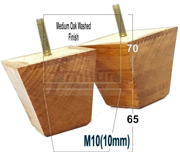 4x REPLACEMENT WOOD FURNITURE SOFA LEGS M10(10mm) CHAIR - SETTEE FEET 65mm HIGH - Image 23