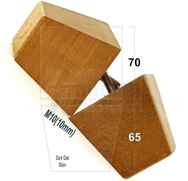 4x REPLACEMENT WOOD FURNITURE SOFA LEGS M10(10mm) CHAIR - SETTEE FEET 65mm HIGH - Image 26