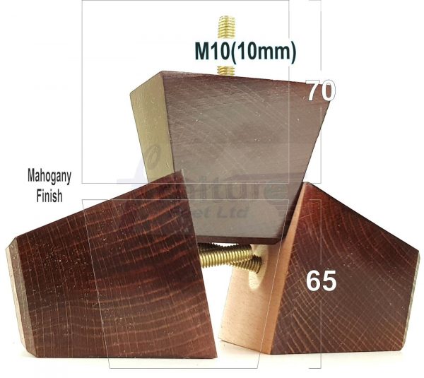 4x REPLACEMENT WOOD FURNITURE SOFA LEGS M10(10mm) CHAIR - SETTEE FEET 65mm HIGH - Image 21