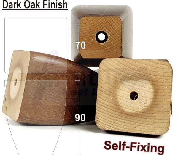 4x Replacement Wood Furniture Sofa Legs Chair Settee Feet 90mm High (Self-Fix) - Image 13
