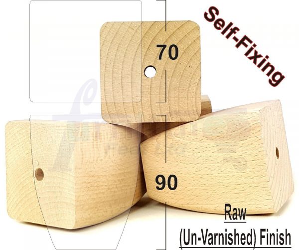 4x Replacement Wood Furniture Sofa Legs Chair Settee Feet 90mm High (Self-Fix) - Image 24