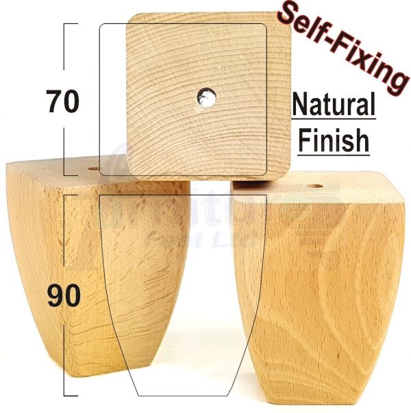 4x Replacement Wood Furniture Sofa Legs Chair Settee Feet 90mm High (Self-Fix) - Image 19