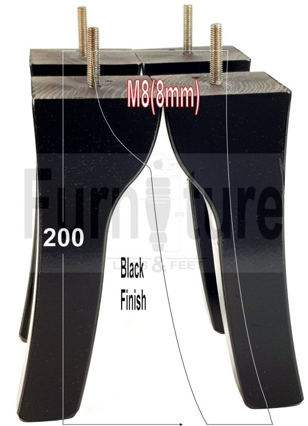 4x Solid Wood Furniture Feet Settee Legs 180mm - 225mm High Sofa Chair Bed M8 - Image 13