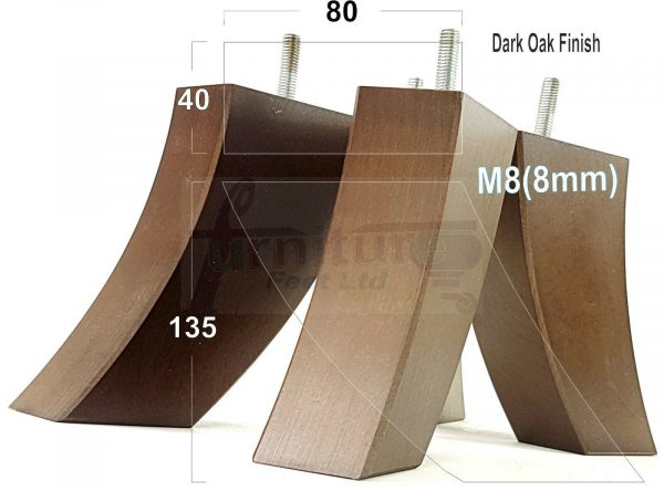 4x TAPERED WOODEN SOFA LEGS 135mm High CHAIR REPLACEMENT FURNITURE FEET M8(8mm) - Image 15