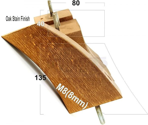 4x TAPERED WOODEN SOFA LEGS 135mm High CHAIR REPLACEMENT FURNITURE FEET M8(8mm) - Image 17