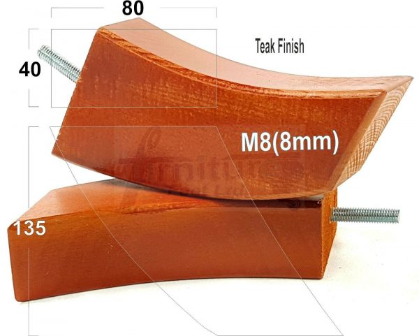 4x TAPERED WOODEN SOFA LEGS 135mm High CHAIR REPLACEMENT FURNITURE FEET M8(8mm) - Image 25