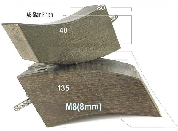 4x TAPERED WOODEN SOFA LEGS 135mm High CHAIR REPLACEMENT FURNITURE FEET M8(8mm) - Image 13