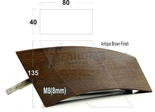 4x TAPERED WOODEN SOFA LEGS 135mm High CHAIR REPLACEMENT FURNITURE FEET M8(8mm) - Image 12