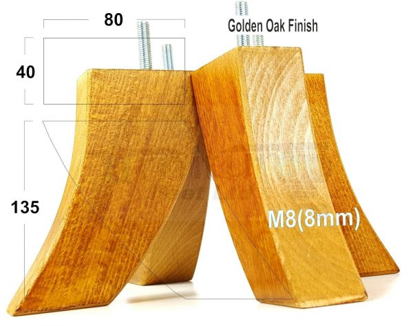 4x TAPERED WOODEN SOFA LEGS 135mm High CHAIR REPLACEMENT FURNITURE FEET M8(8mm) - Image 19