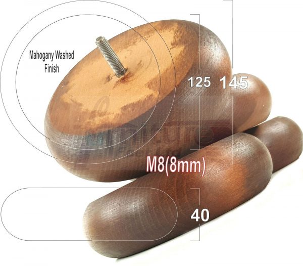 4x WOOD FURNITURE CHAIR LEGS M8(8mm) REPLACEMENT SOFA / SETTEE FEET 40mm HIGH - Image 57