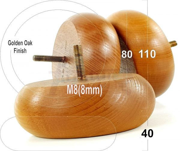 4x WOOD FURNITURE CHAIR LEGS M8(8mm) REPLACEMENT SOFA / SETTEE FEET 40mm HIGH - Image 37